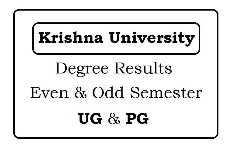 Krishna University Degree Results 2022
