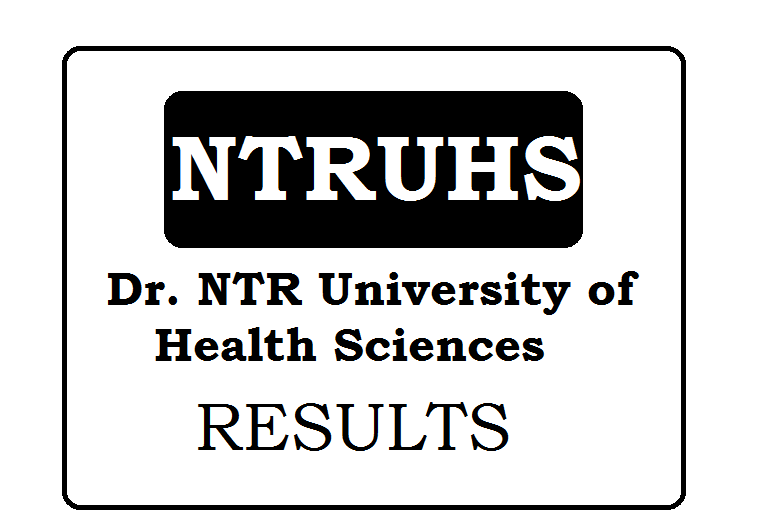 Dr. NTR University of Health Sciences Results 2022