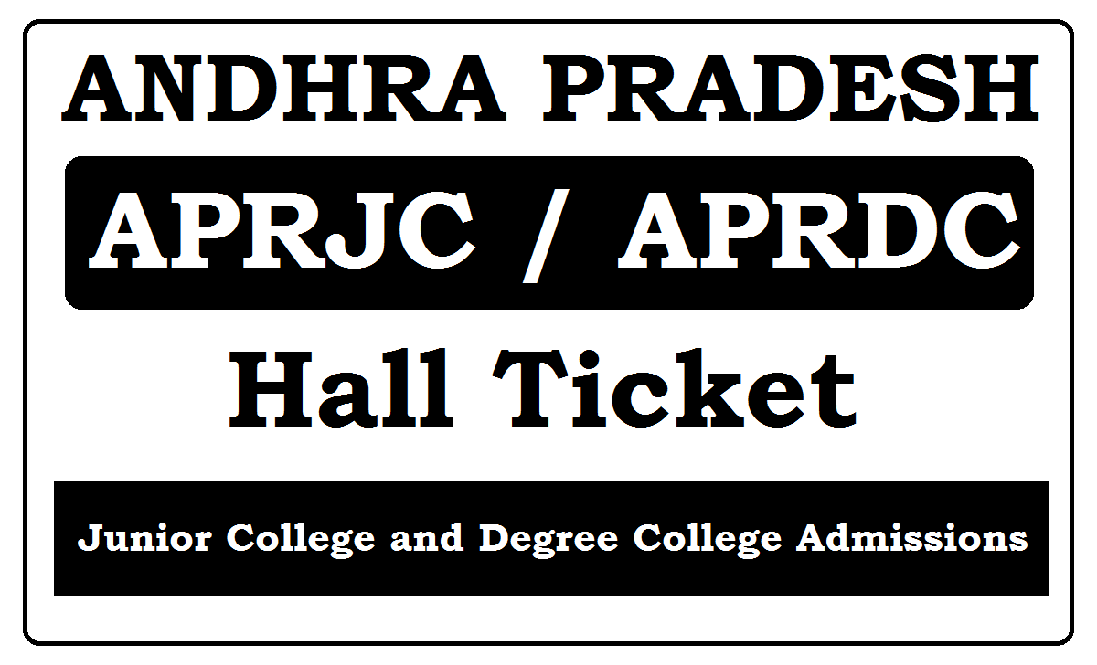 APRJC Hall Ticket 2023 APRDC Hall Ticket 2023
