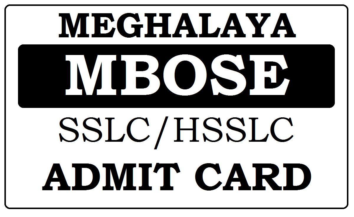 MBOSE SSLC / HSSLC Admit Card 2022
