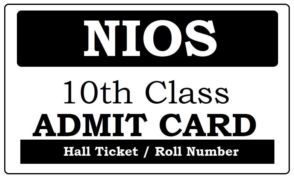 NIOS Admit Card 2022