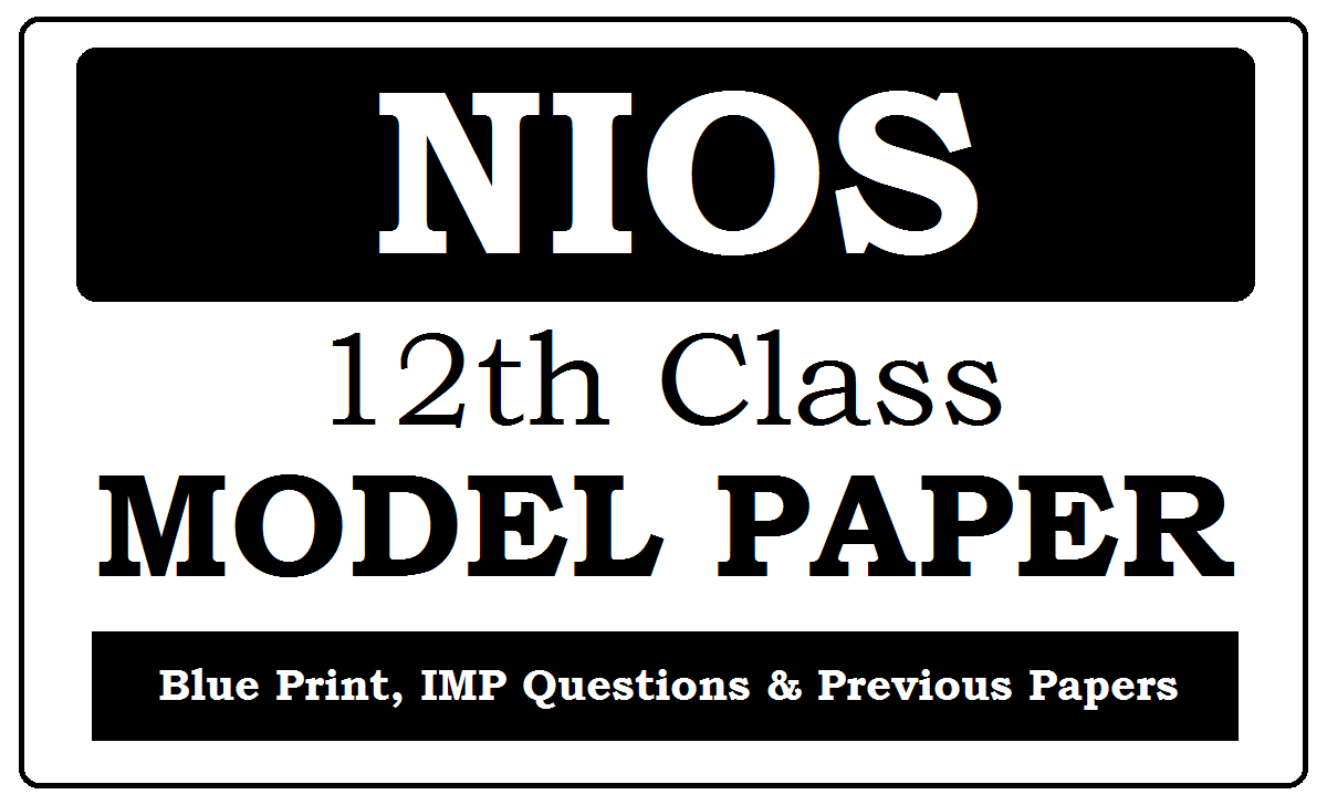 NIOS Model Papers 2024 
