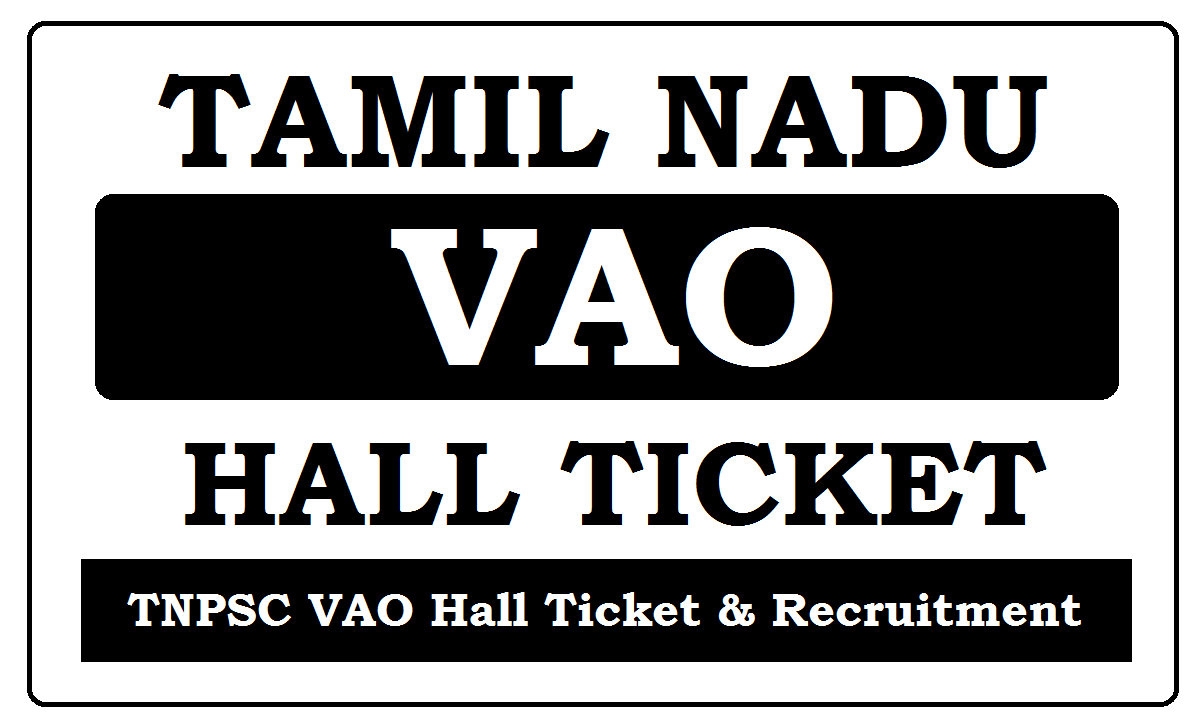 TN VAO Hall Ticket 2023