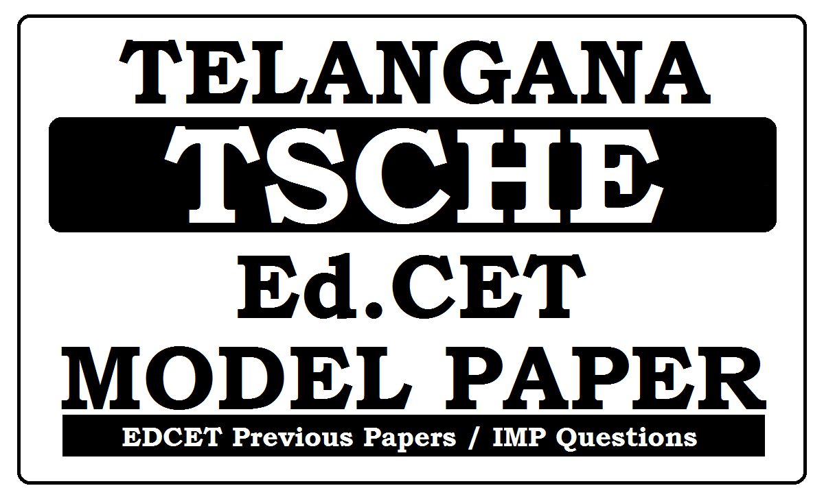 Telangana EDCET Model Papers 2022