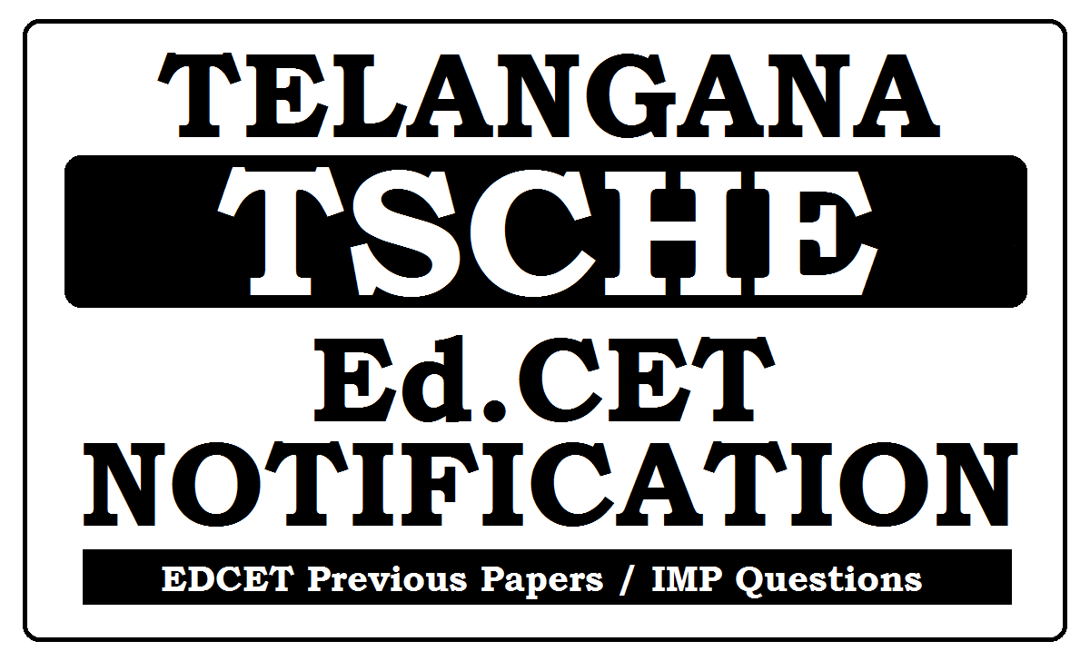 Telangana Ed.CET Notification 2024