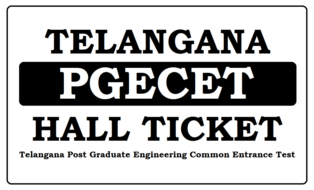 TS PGECET Hall Ticket 2022