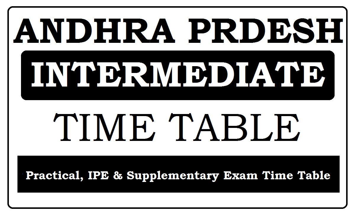 AP 1st & 2nd Inter 2023 Advanced Supple Time Table