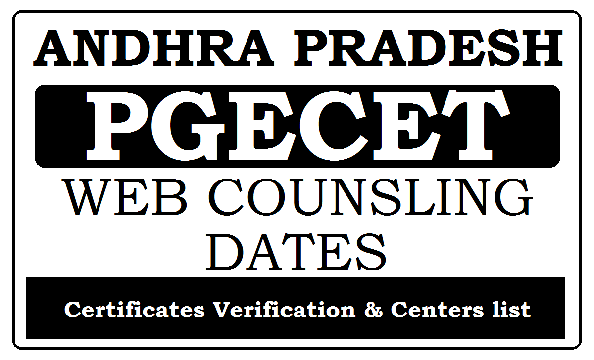 AP PGECET Web Counselling 2022