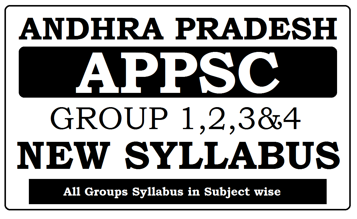 APPSC New Syllabus 2022