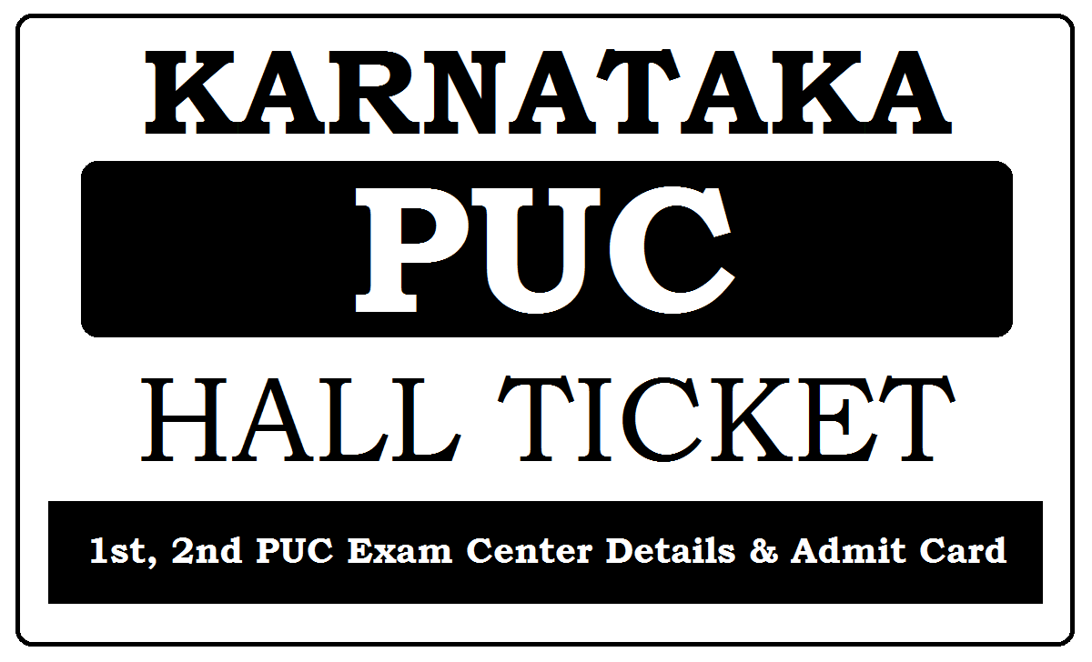 Karnataka PUC Hall Ticket 2023