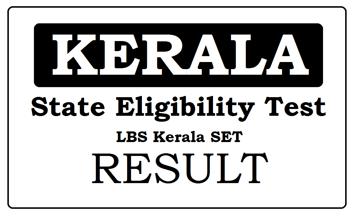LBS Kerala SET Results 2022