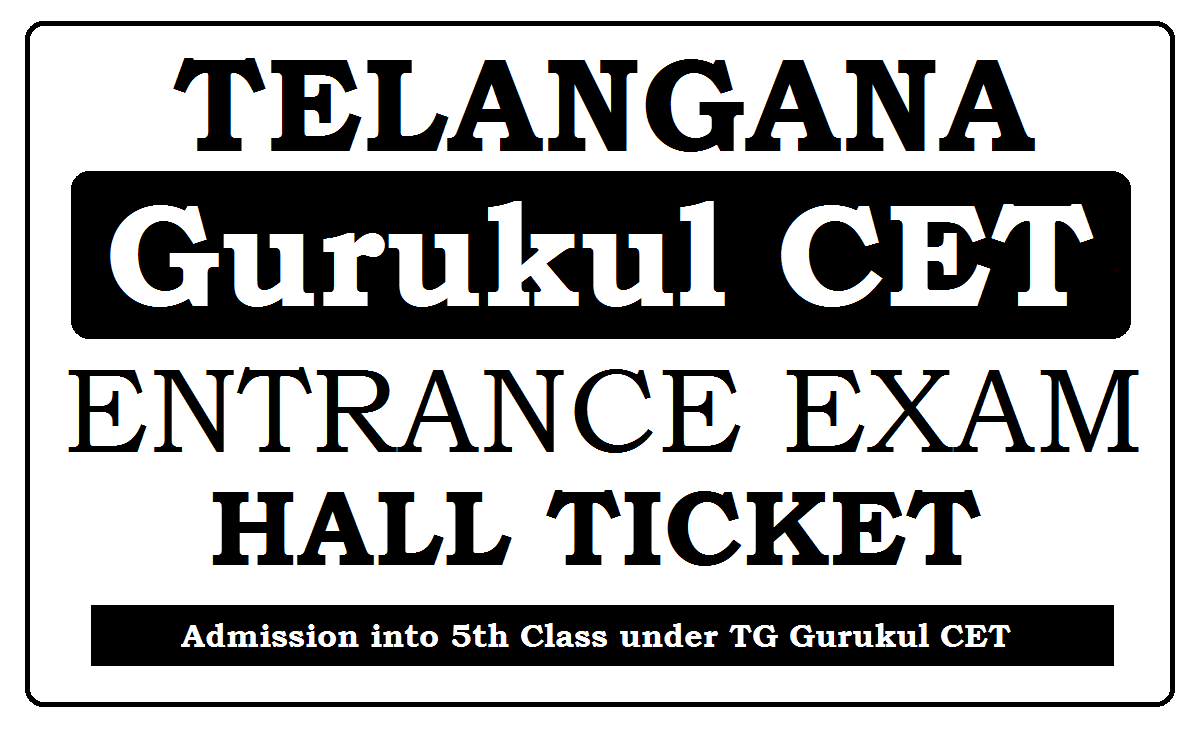 TG Gurukul CET Hall Ticket 2022