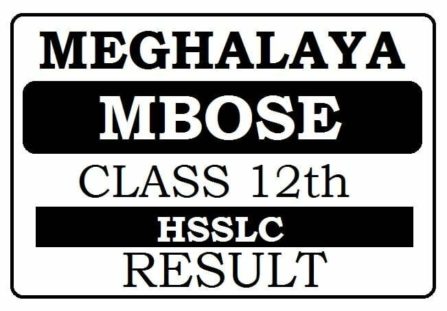 Meghalaya 12th Results 2022