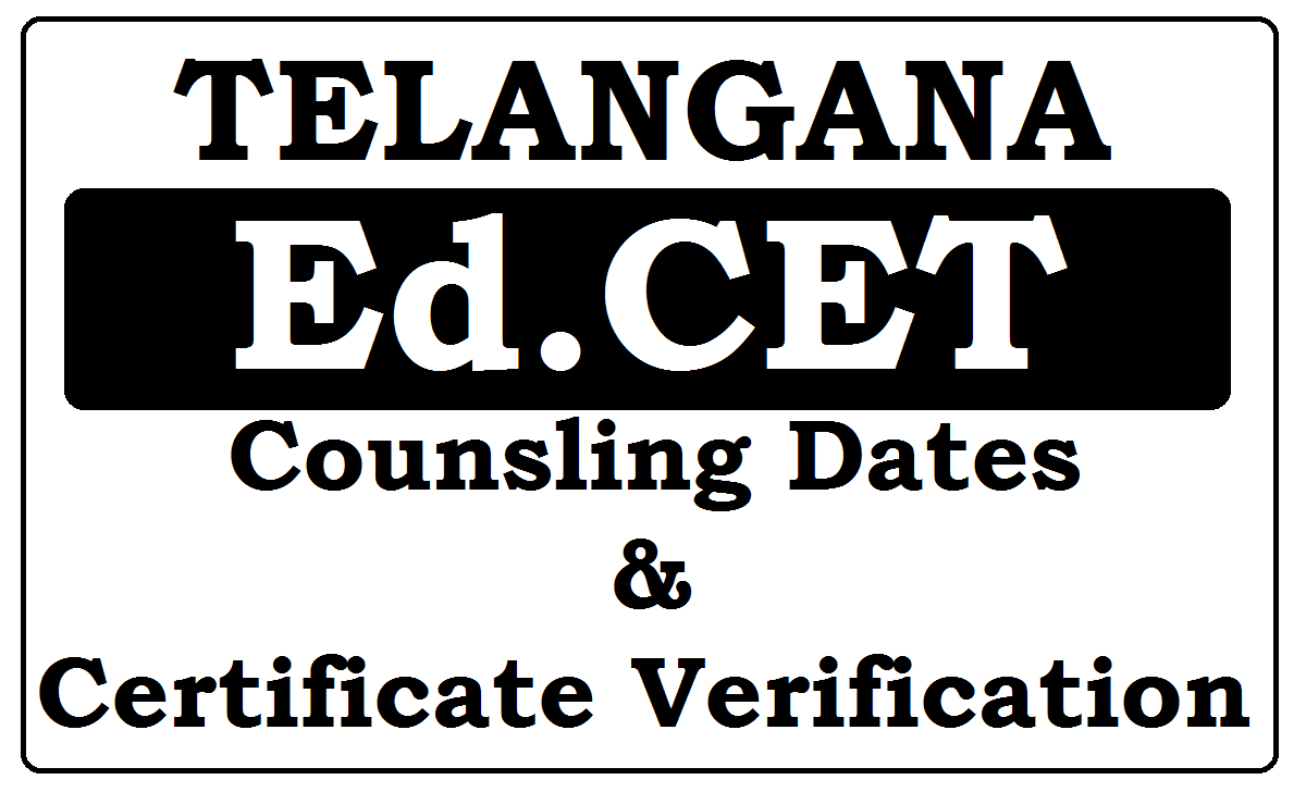 TS Ed.CET Counselling Dates 2022